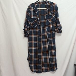 Plaid Long Sleeve Dress